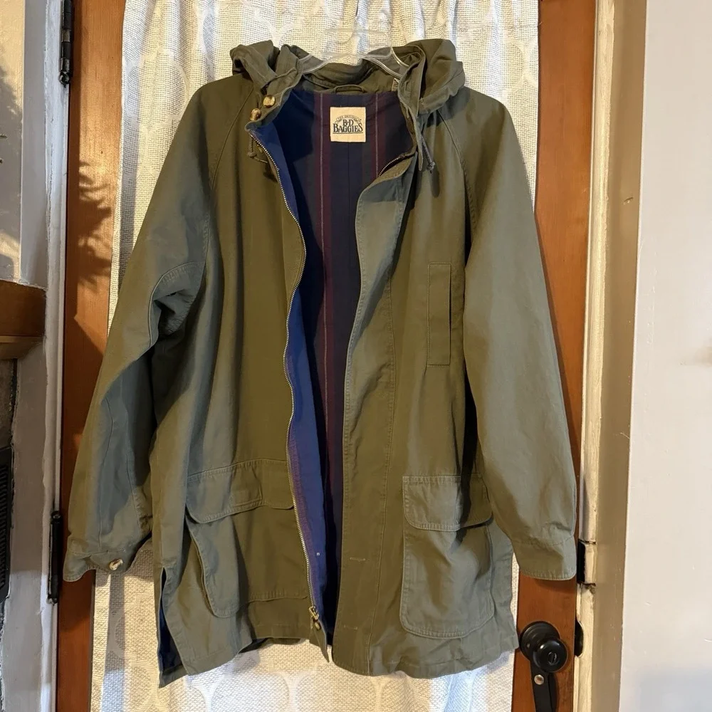 VTG‎ B D Baggies Chore Jacket Mens XL Green Canvas Barn Western Equestrian